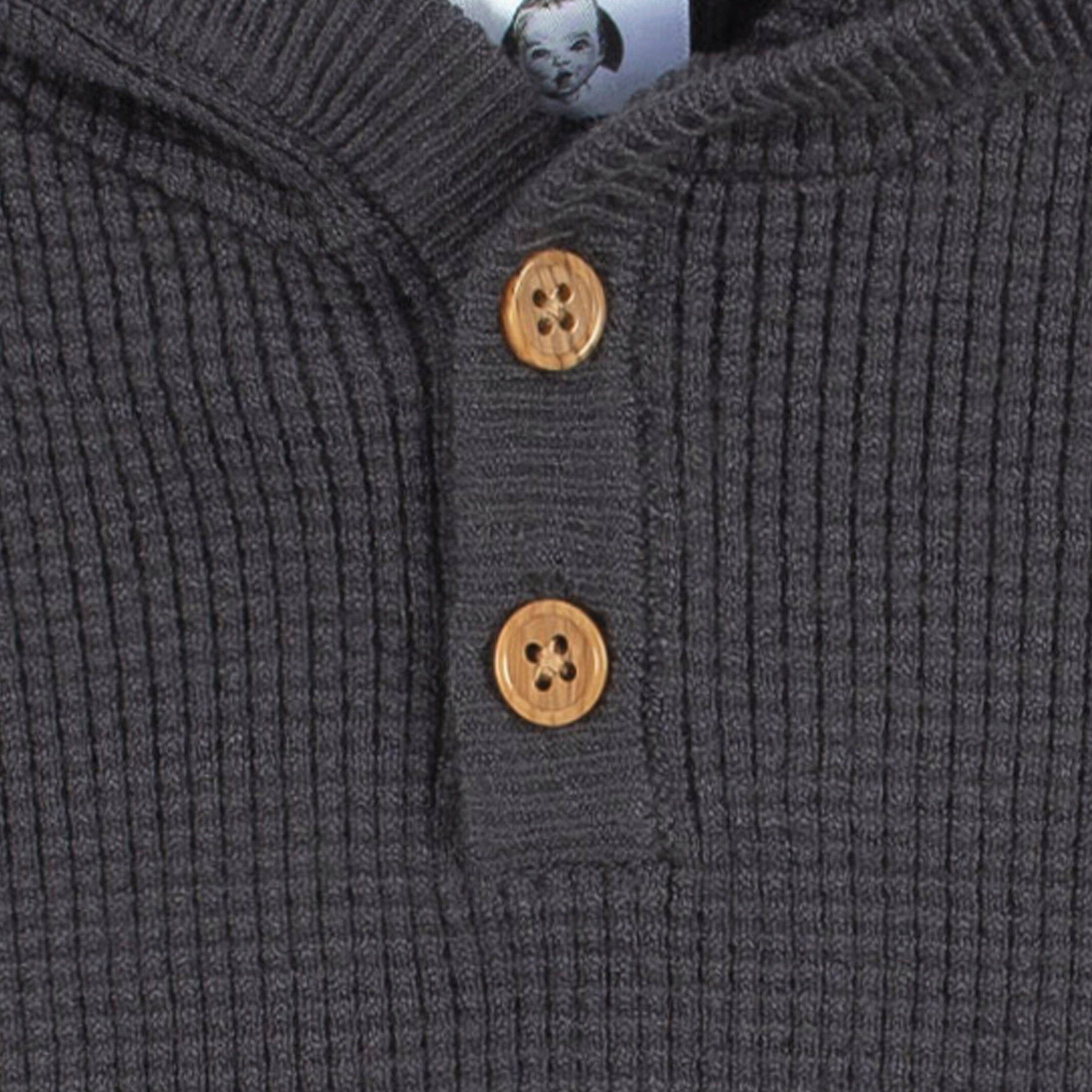2-Piece Baby and Toddler Boys Charcoal Sweater Knit Set