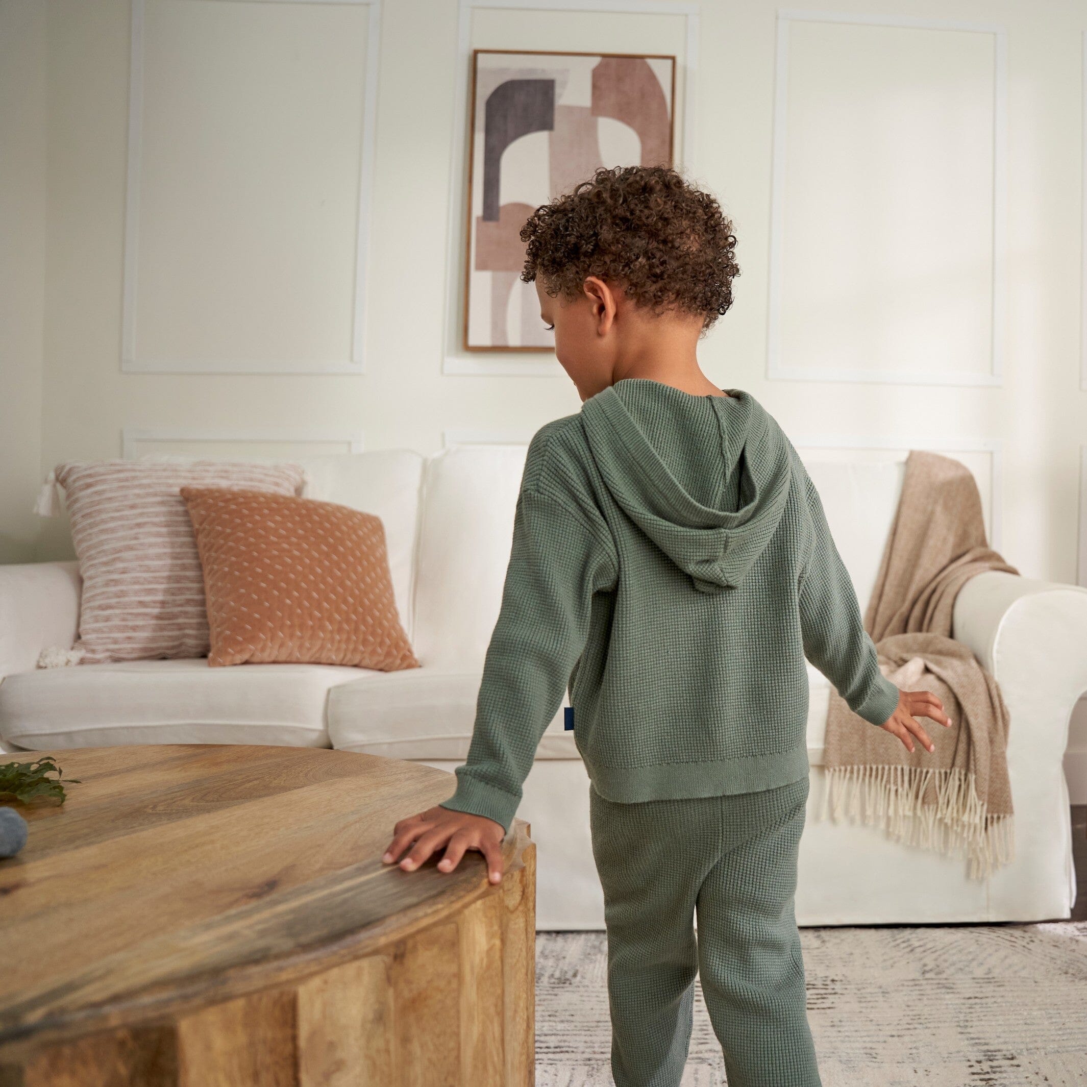 2-Piece Baby and Toddler Boys Olive Green Sweater Knit Set