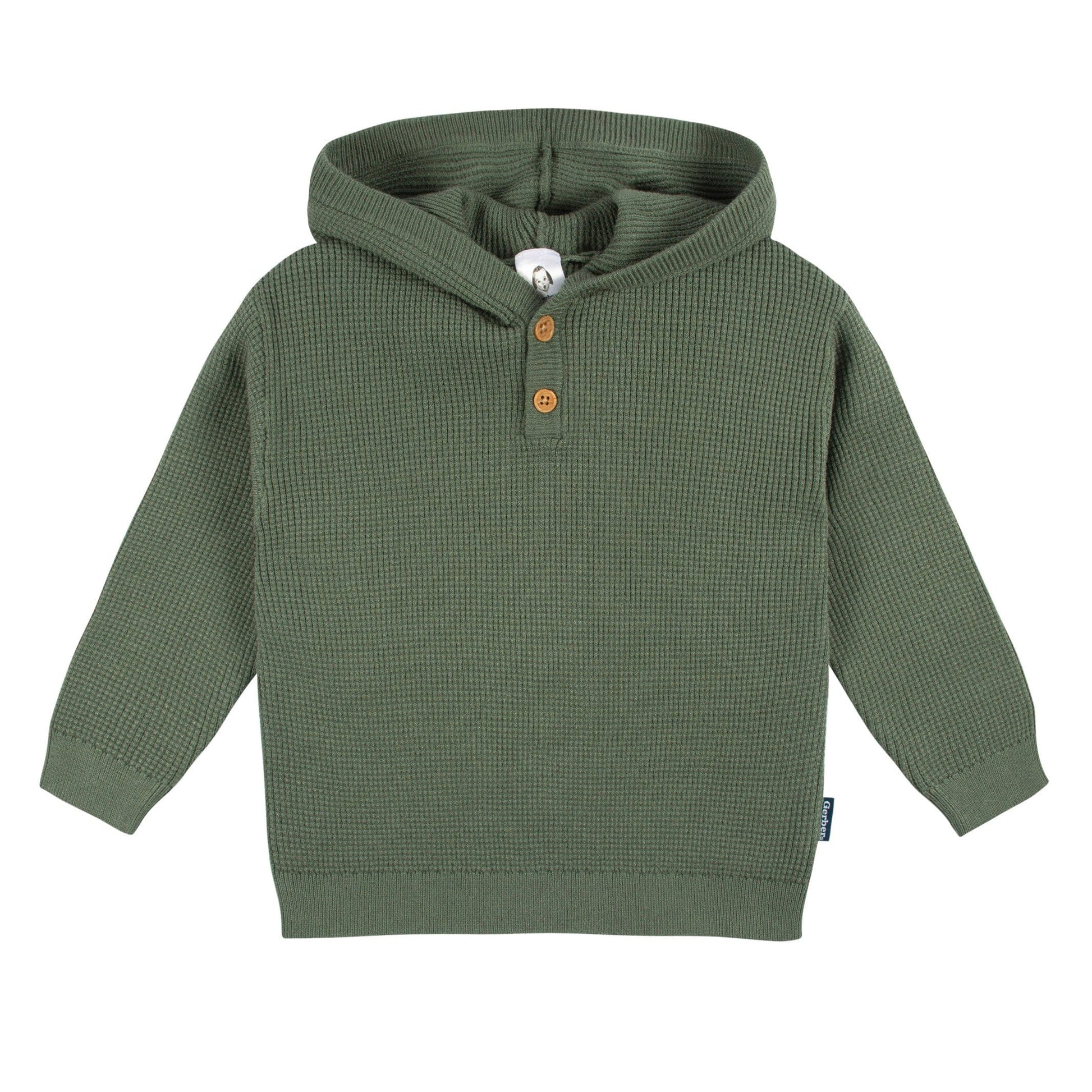 2-Piece Baby and Toddler Boys Olive Green Sweater Knit Set