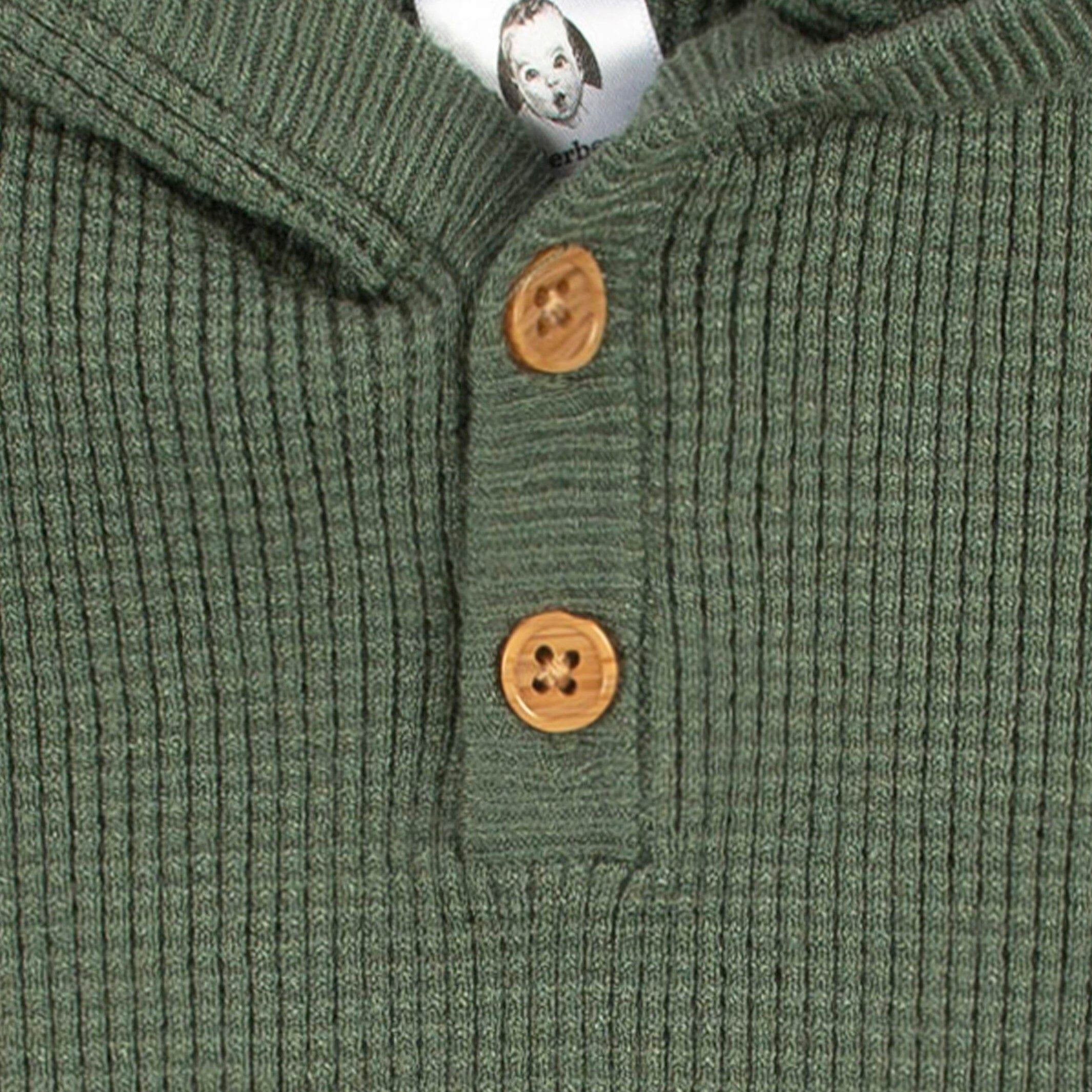 2-Piece Baby and Toddler Boys Olive Green Sweater Knit Set