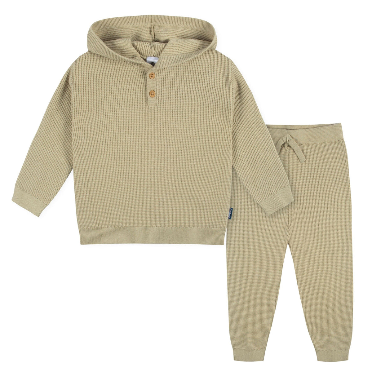 2-Piece Baby and Toddler Boys Tan Sweater Knit Set