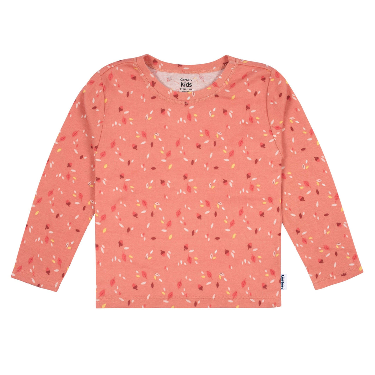 2-Piece Toddler Girls Orange Leaves Jumper & Top Set