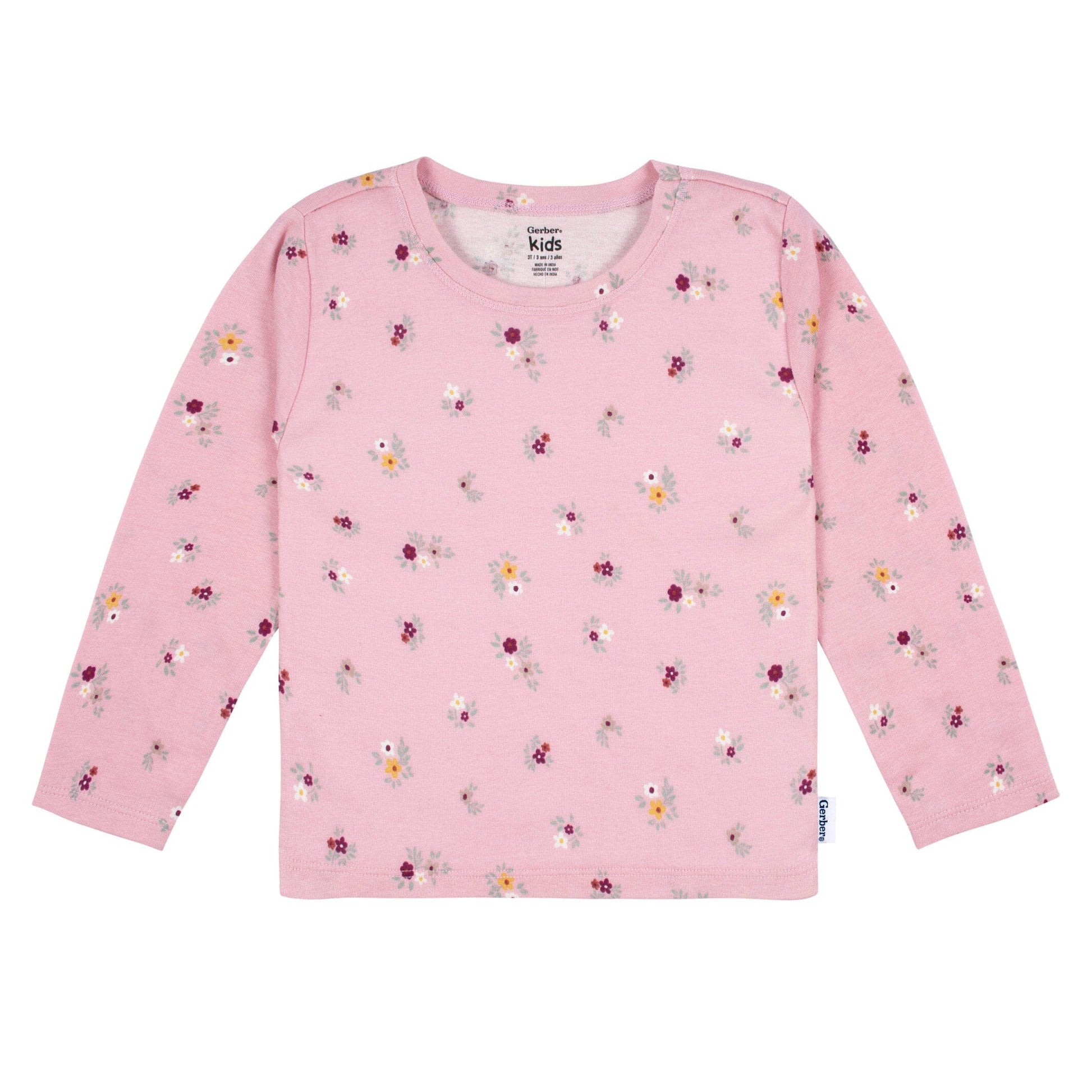 2-Piece Toddler Girls Purple Floral Jumper & Top Set