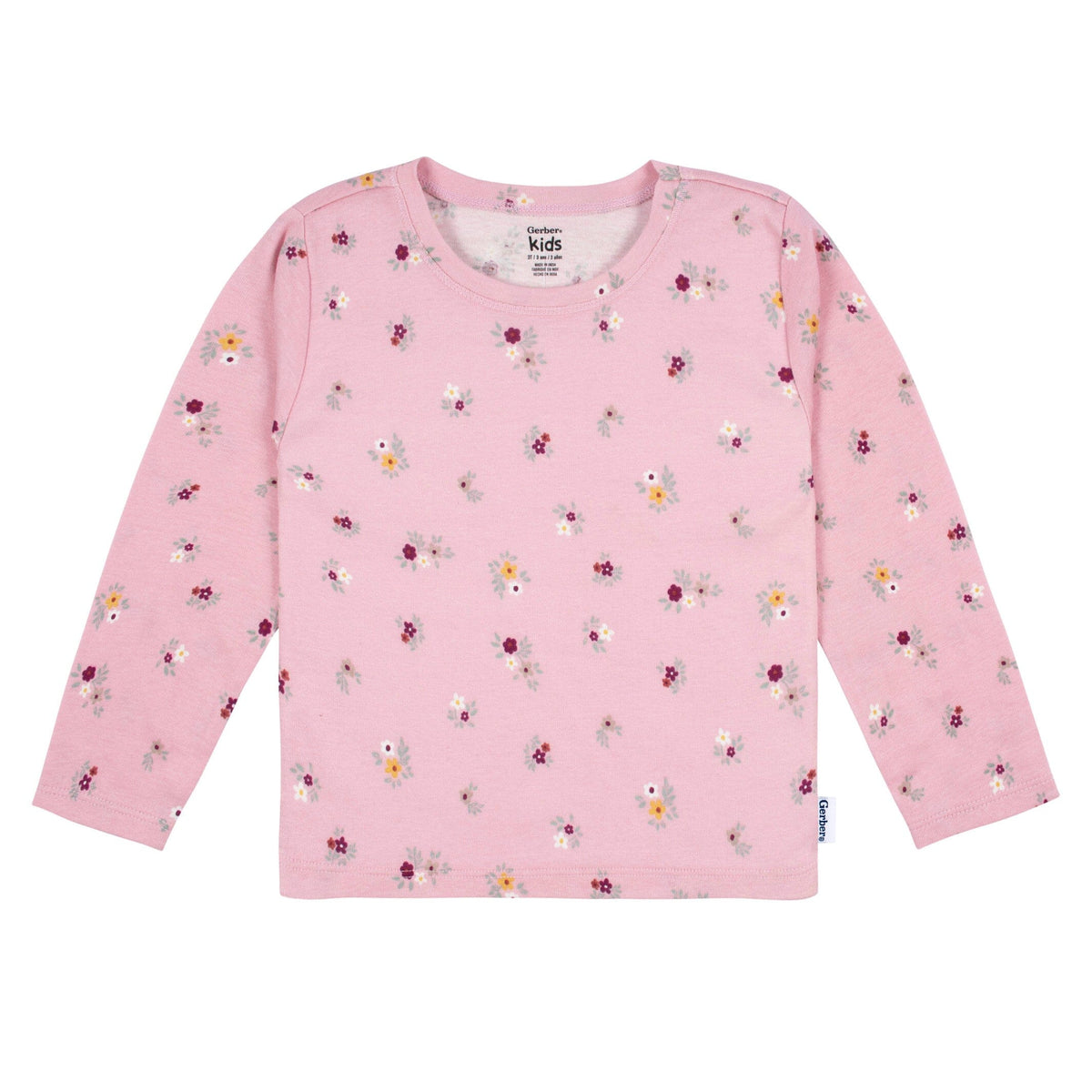 2-Piece Toddler Girls Purple Floral Jumper & Top Set