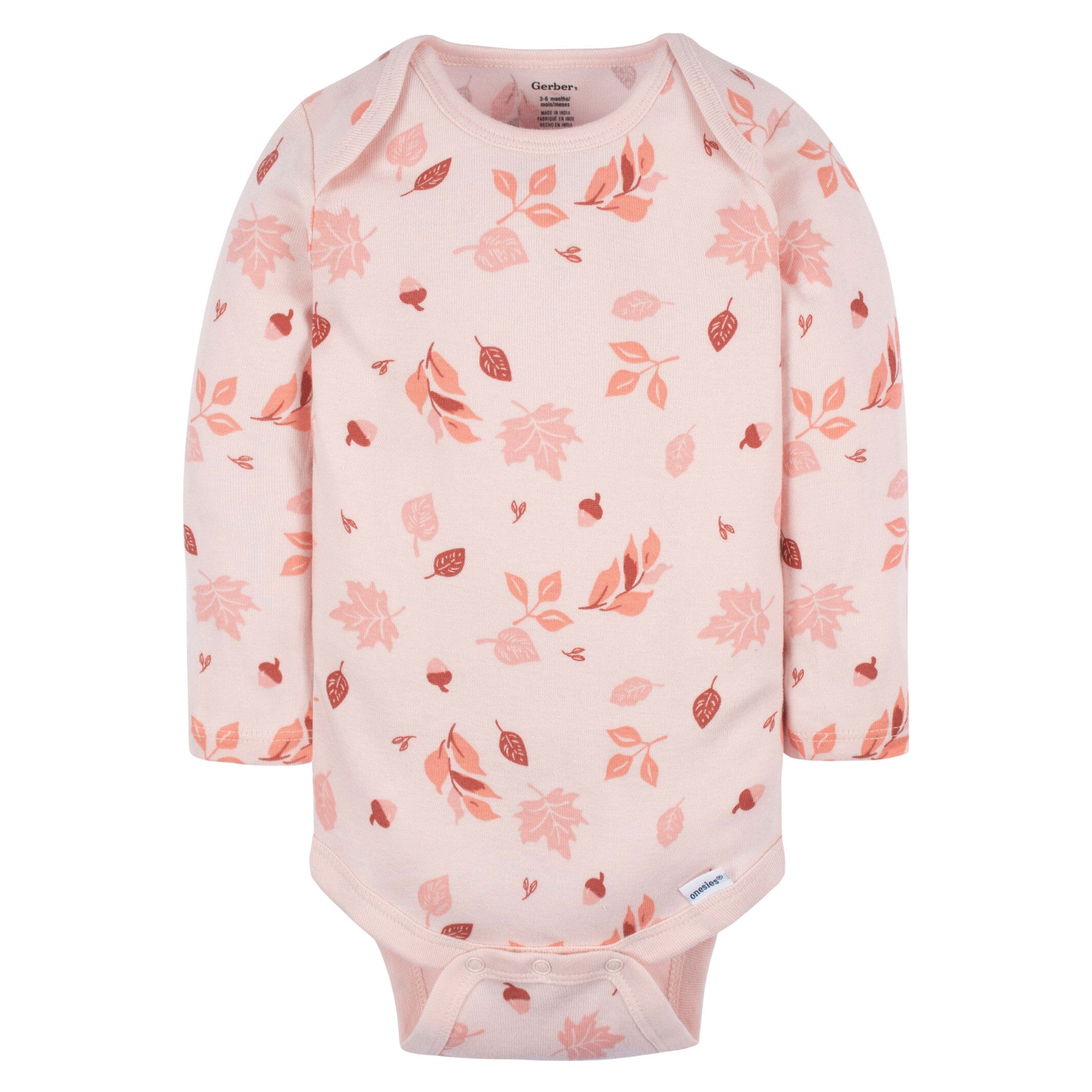 6-Pack Baby Girls Leaves Onesies® Bodysuits