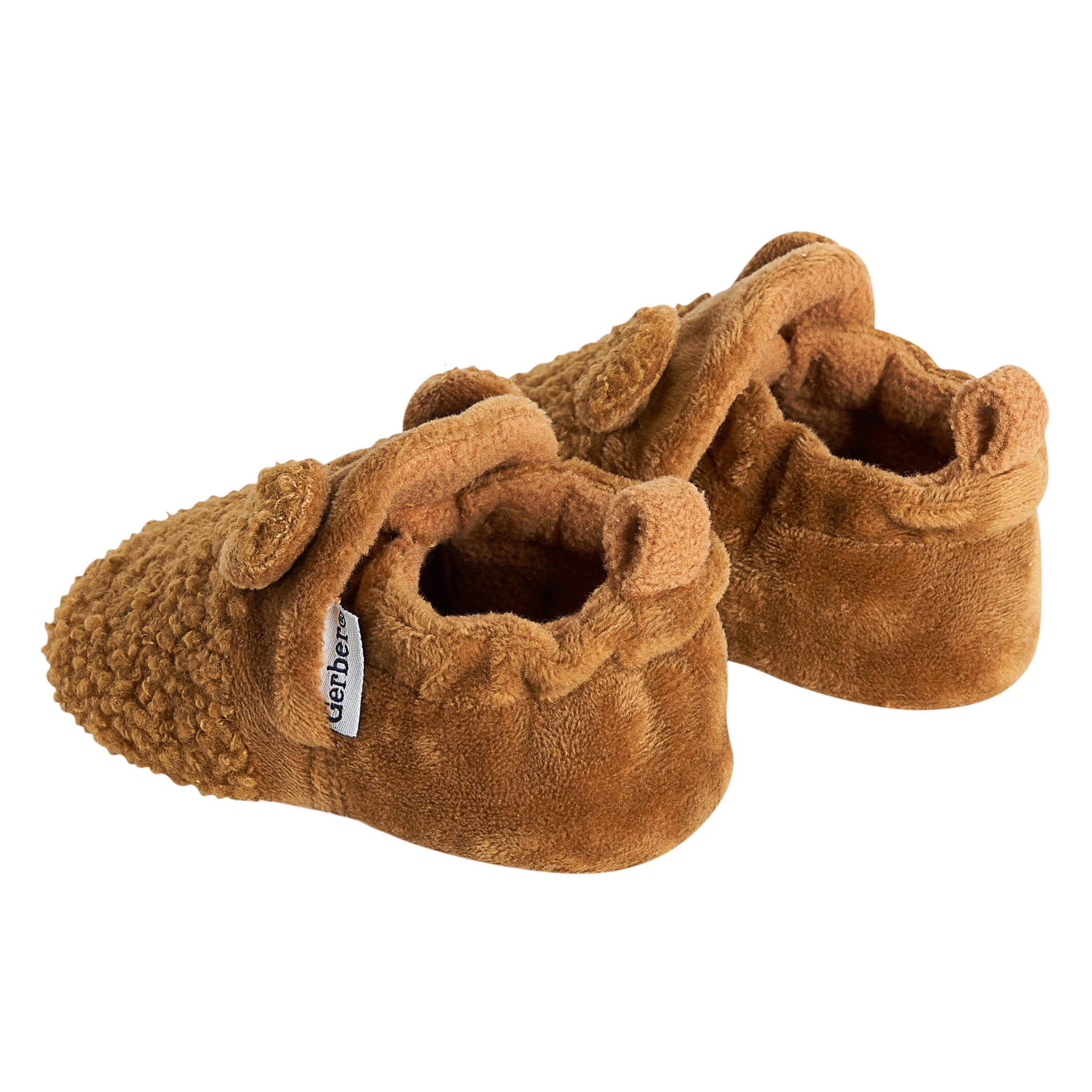 Baby Boys Brown Sherpa Booties
