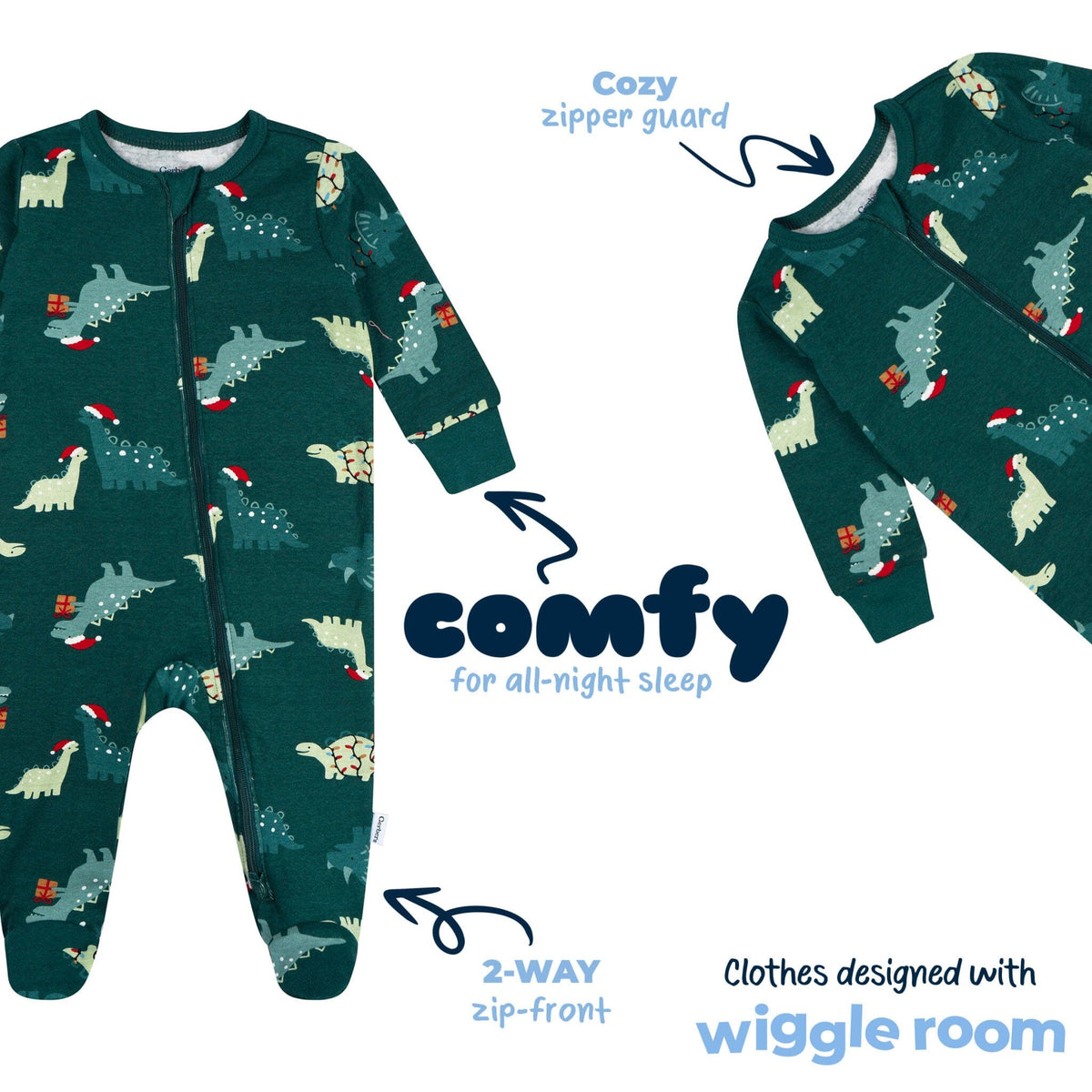 Baby Boys Holiday Dinos Sleep 'N Play Sleepwear Gerber® 