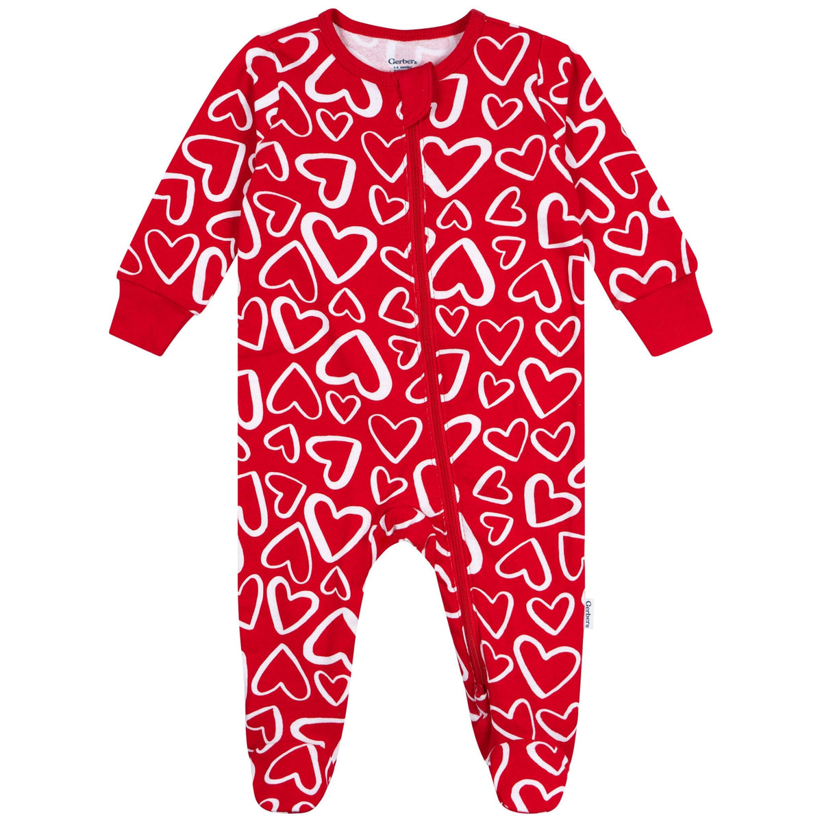 Baby Neutral Red Hearts Sleep 'N Play Sleepwear Gerber® 