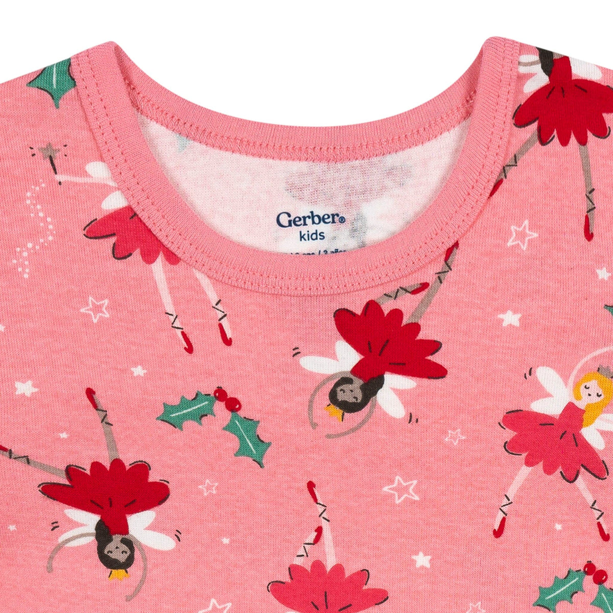 2-Piece Infant & Toddler Girls Holiday Fairies Cotton Pajamas Sleepwear Gerber® 