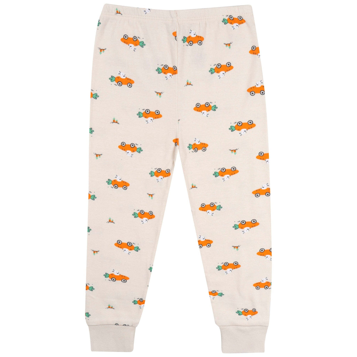 2-Piece Infant & Toddler Neutral Bunny Carrot Cars Cotton Pajamas Sleepwear Gerber® 