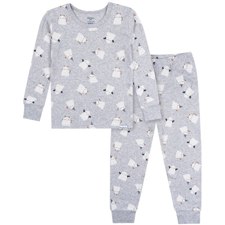2-Piece Infant & Toddler Neutral Halloween Ghosts Cotton Pajamas