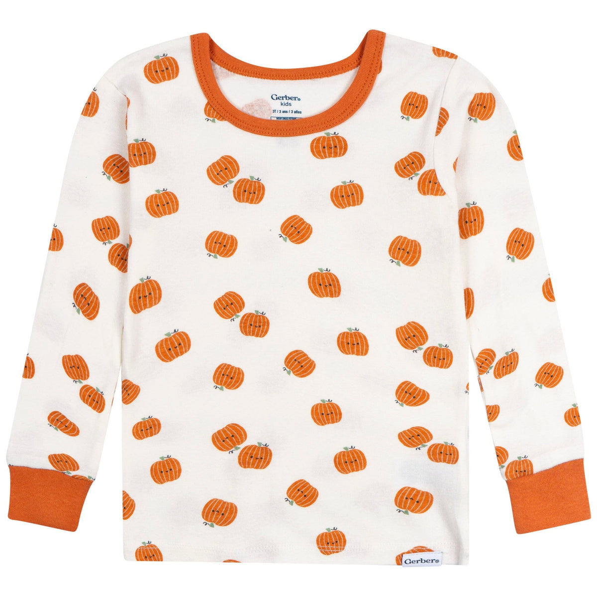 2-Piece Infant & Toddler Neutral Smiling Pumpkins Cotton Pajamas Sleepwear Gerber® 