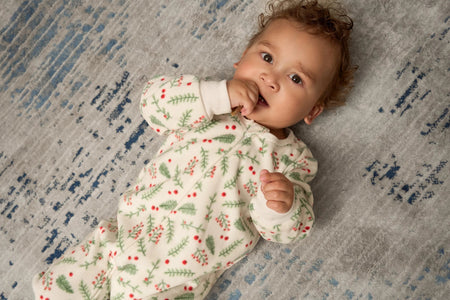 Baby & Toddler Neutral Mistletoe Footed Fleece Pajamas