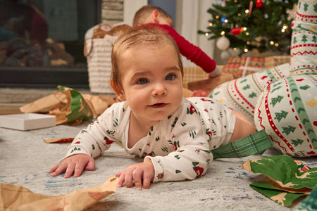 3-Pack Baby Neutral First Christmas Long Sleeve Onesies® Bodysuits