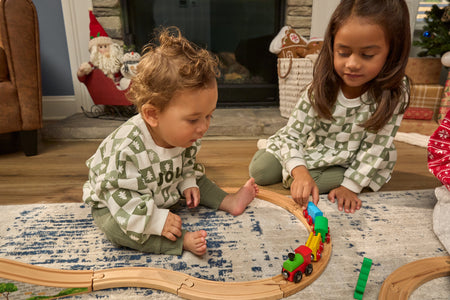 2-Piece Baby Boys Green Trees Sweatshirt and Pant Set