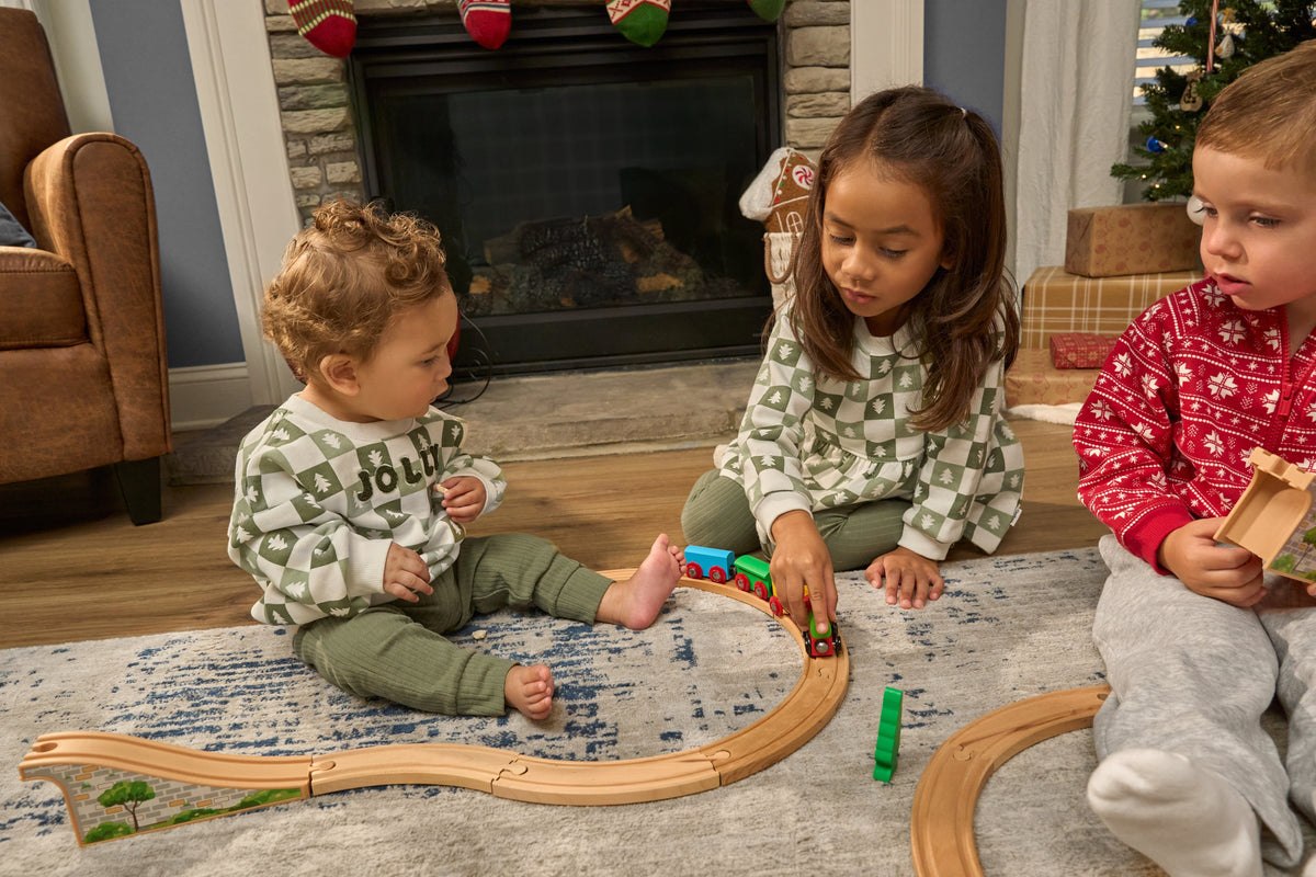 2-Piece Baby Boys Green Trees Sweatshirt and Pant Set outfits Gerber® 