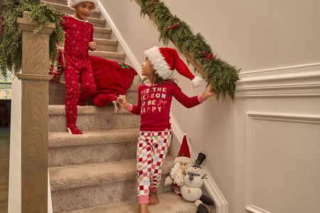 2-Piece Infant & Toddler Girls Holiday Check Snug Fit Pajama Set