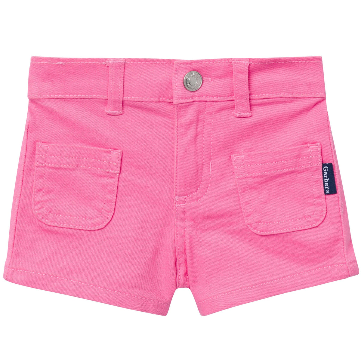 Baby & Toddler Girls Pink Twill Shorts Pants & Bottoms Gerber® 