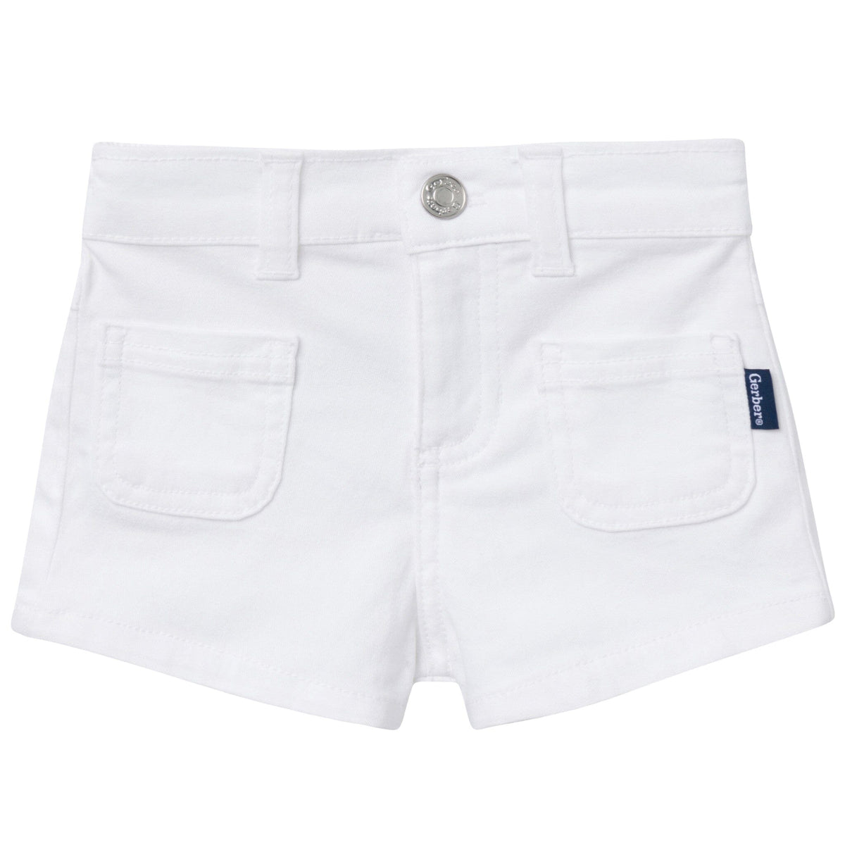 Baby & Toddler Girls White Twill Shorts Pants & Bottoms Gerber® 