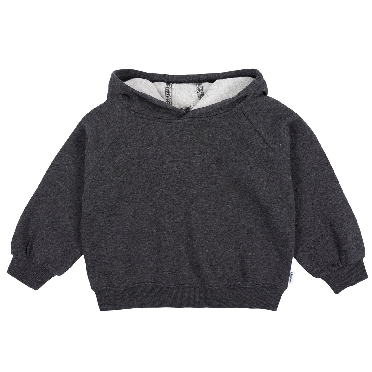Baby & Toddler Neutral Charcoal Heather Pullover Hooded Sweatshirt tops Gerber® 