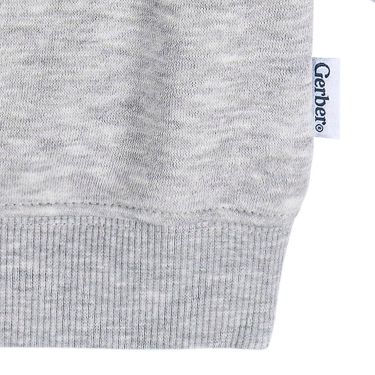 Baby & Toddler Neutral Gray Heather Crewneck Sweatshirt Outerwear Gerber® 
