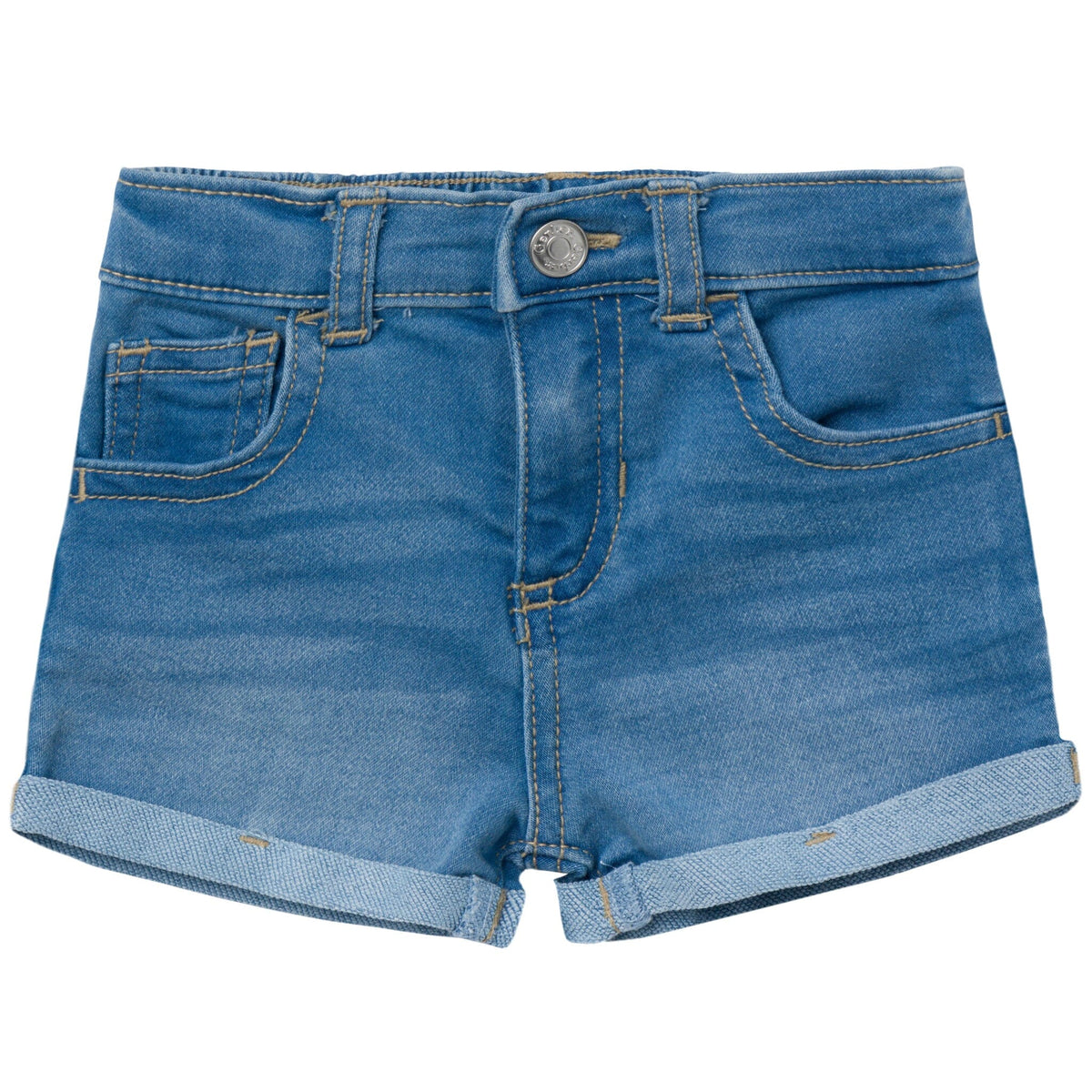 Baby & Toddler Neutral Light Wash Cuffed Denim Shorts Pants & Bottoms Gerber® 