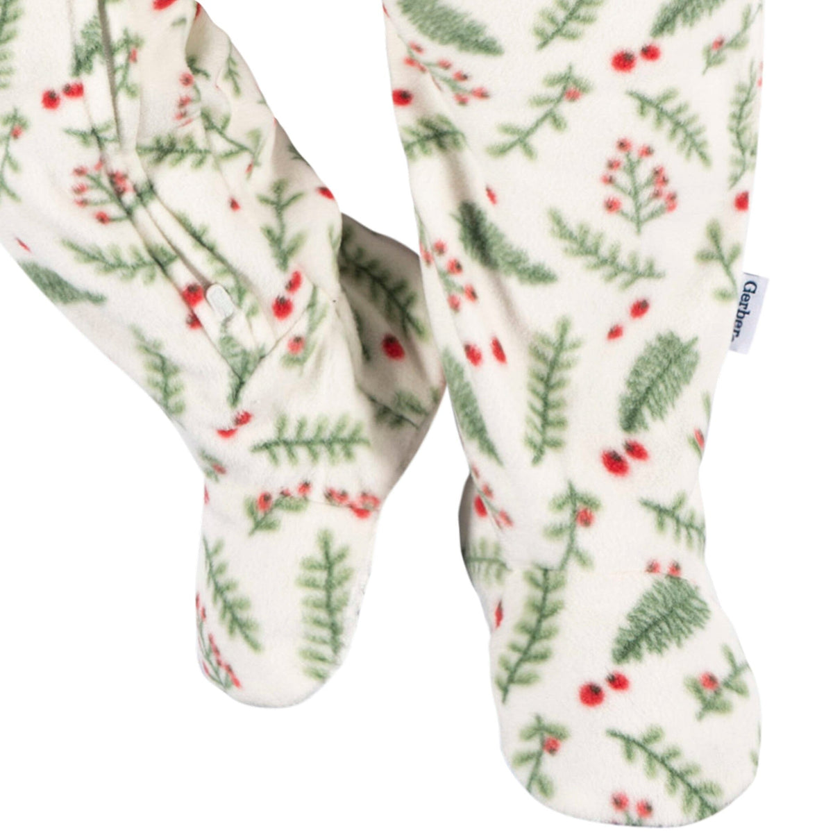 Baby & Toddler Neutral Mistletoe Footed Fleece Pajamas Sleepwear Gerber® 