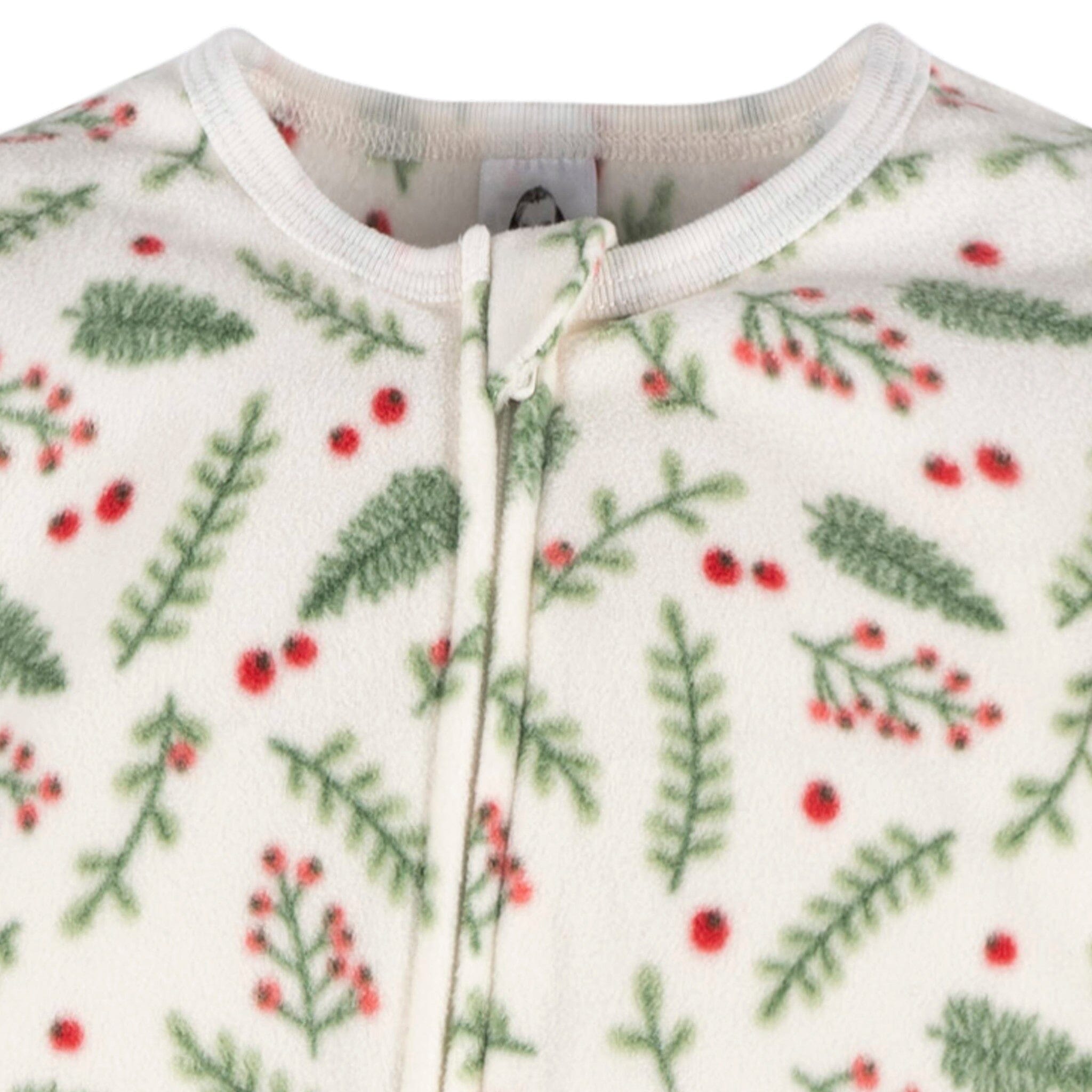 Baby & Toddler Neutral Mistletoe Footed Fleece Pajamas Sleepwear Gerber® 