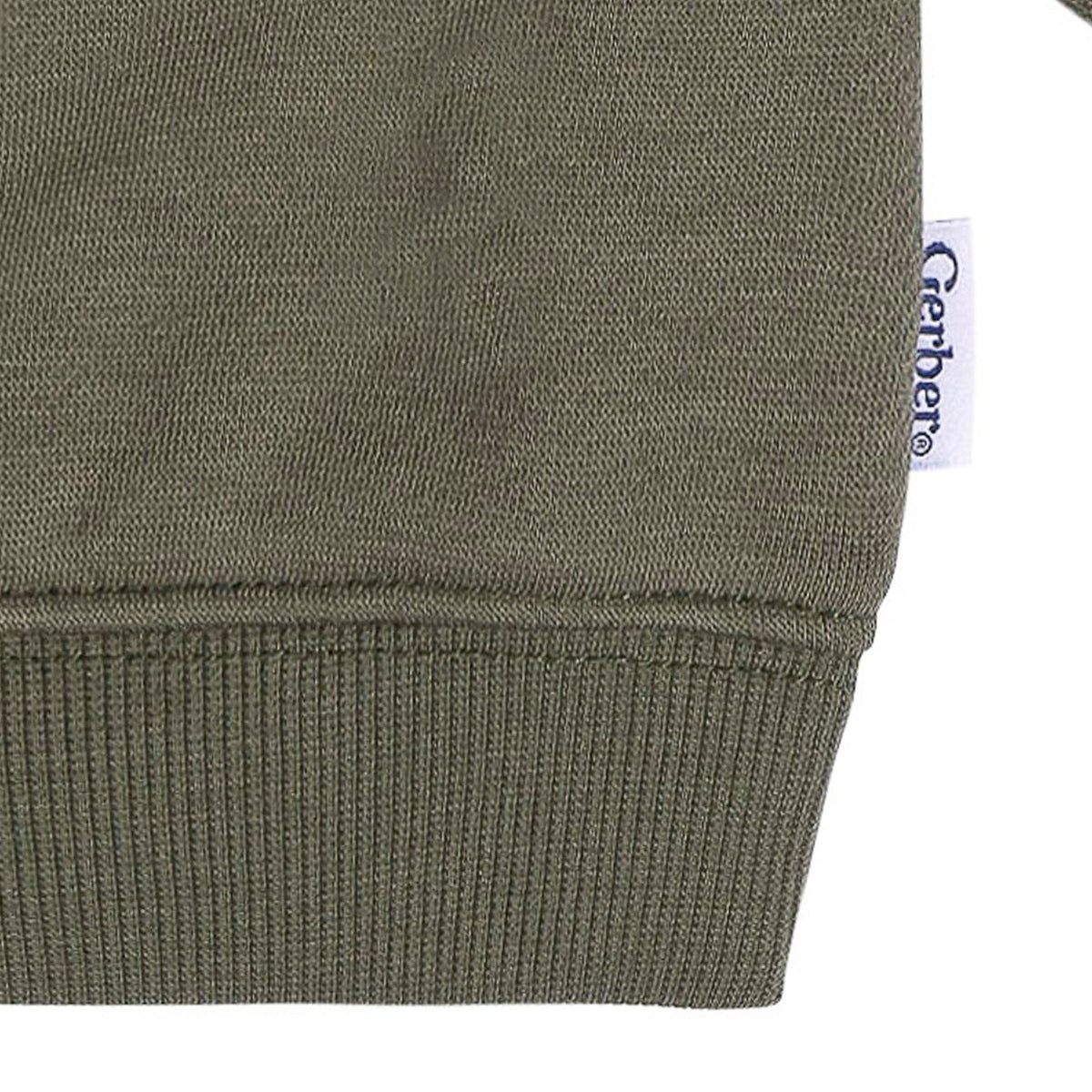 Baby & Toddler Neutral Moss Green Crewneck Sweatshirt Outerwear Gerber® 