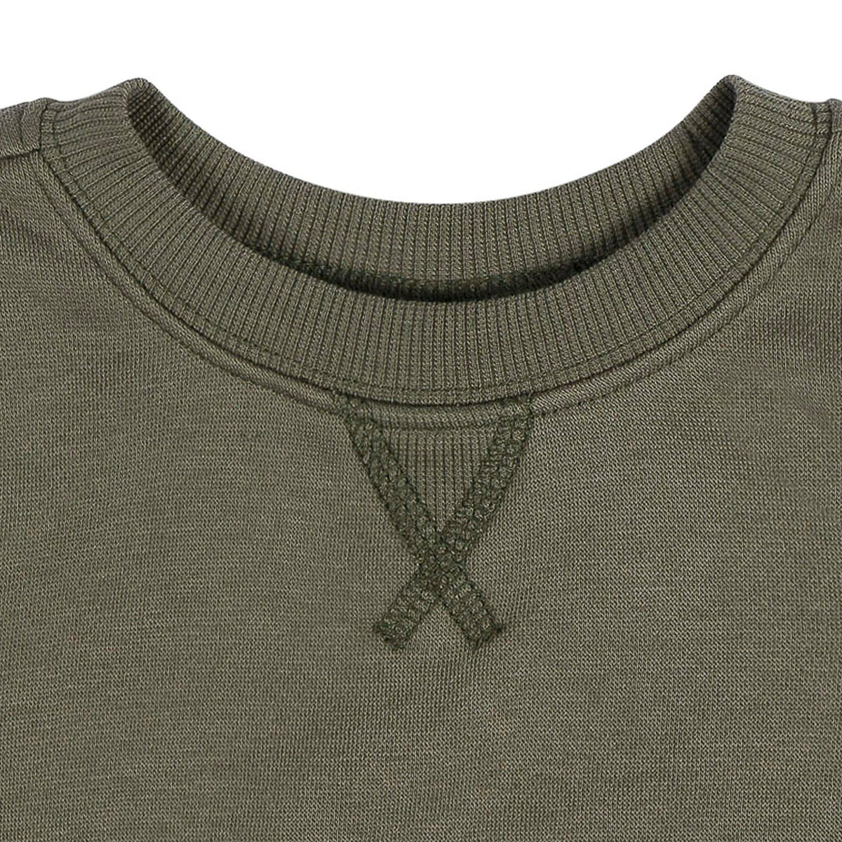 Baby & Toddler Neutral Moss Green Crewneck Sweatshirt Outerwear Gerber® 