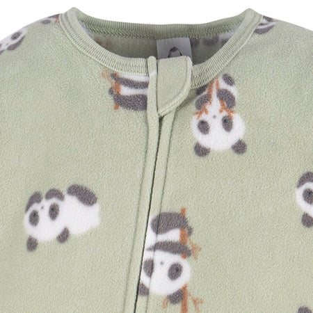 Baby & Toddler Neutral Pandas Footed Fleece Pajamas