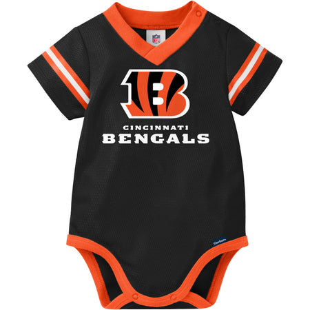 Baby Boys Cincinnati Bengals Short Sleeve Mesh V-Neck Bodysuit