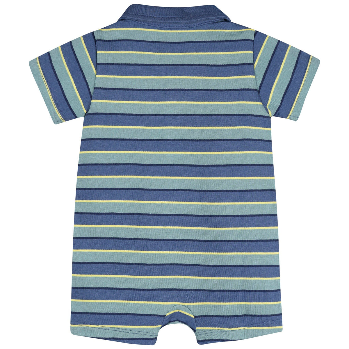 Baby Boys Blue & Green Collared Romper rompers Gerber® 