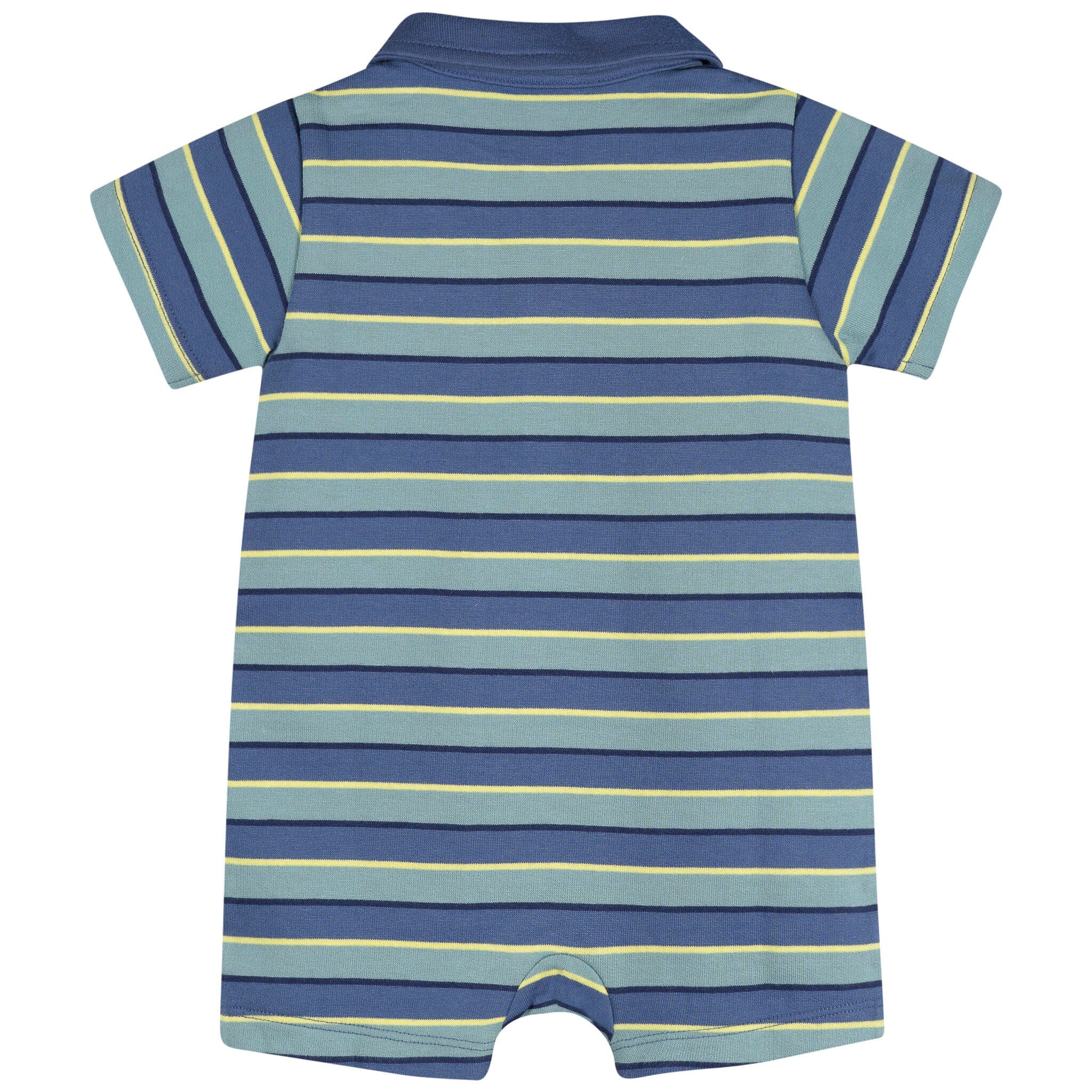 Baby Boys Blue & Green Collared Romper rompers Gerber® 