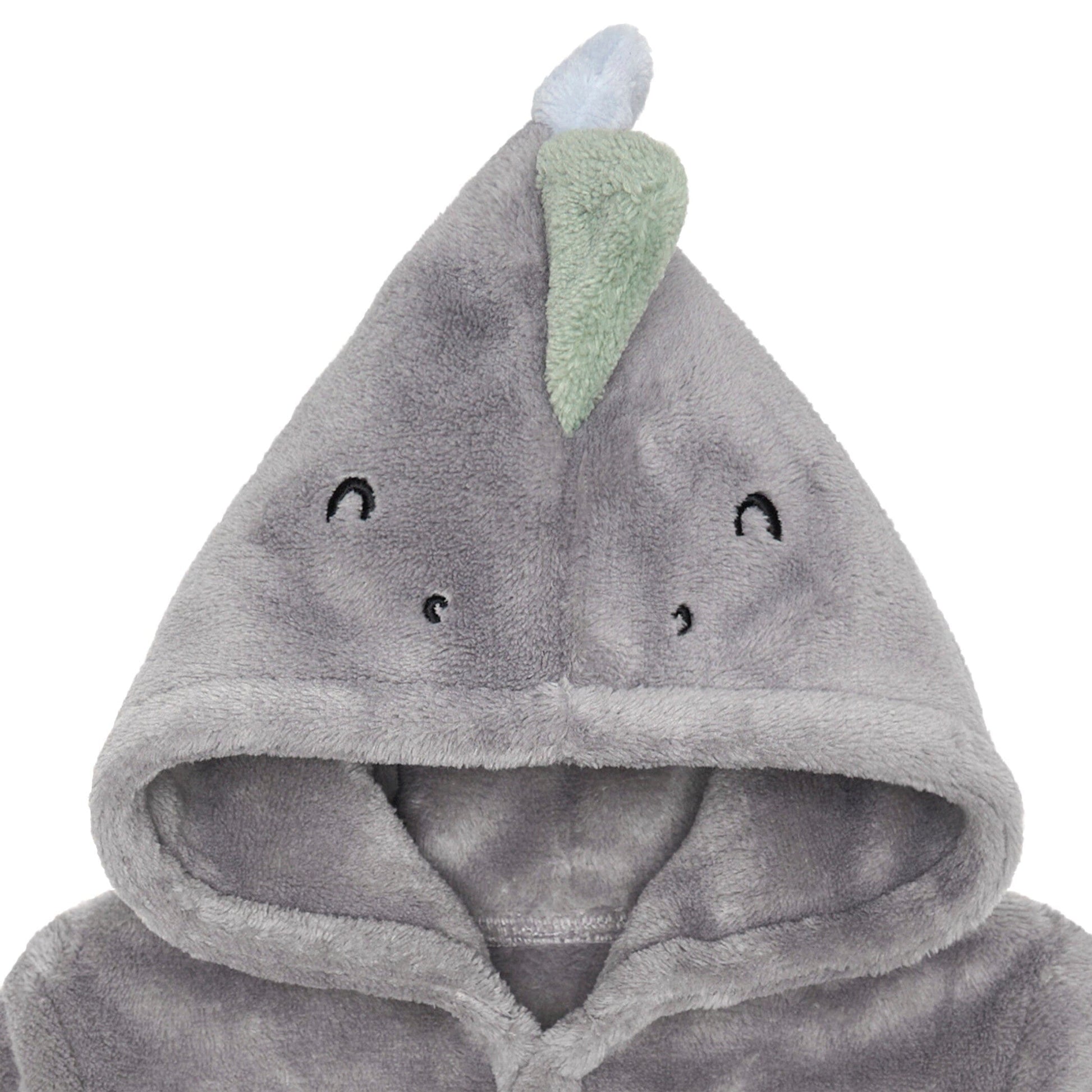 Baby Boys Charcoal Dino Robe