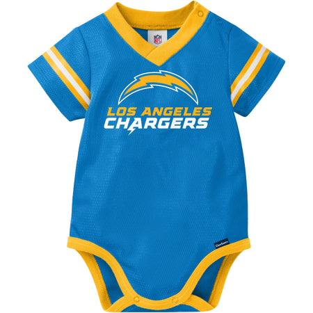 Baby Boys Los Angeles Chargers Short Sleeve Mesh V-Neck Bodysuit
