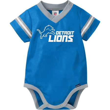 Baby Boys Detroit Lions Short Sleeve Mesh V-Neck Bodysuit