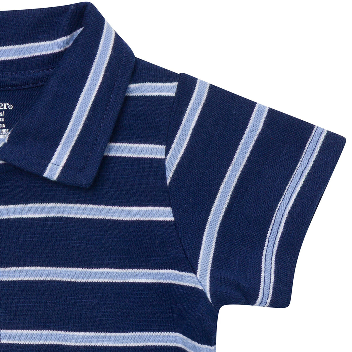 Baby Boys Navy Stripes Polo Bodysuit Onesies Bodysuits Gerber® 