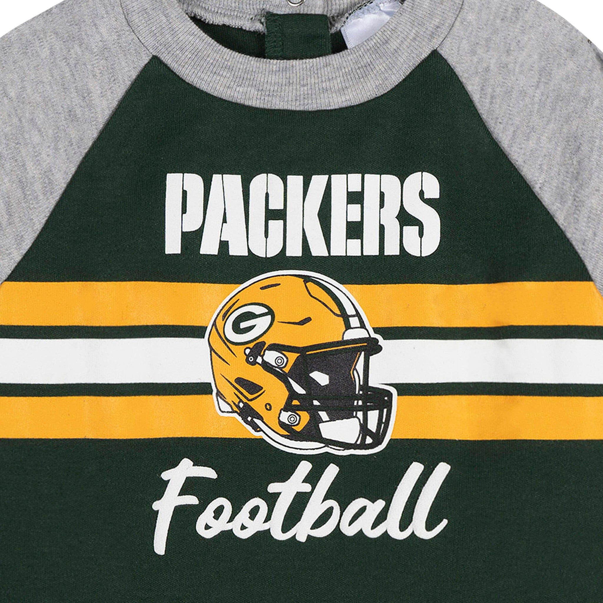 Baby Boys Green Bay Packers Footed Pajamas Sleepwear NFL 