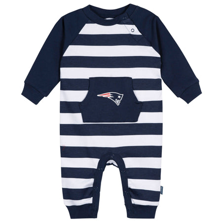 Baby New England Patriots Football Romper with Pocket