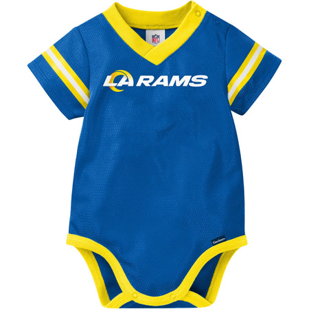 Baby Boys Los Angeles Rams Short Sleeve Mesh V-Neck Bodysuit