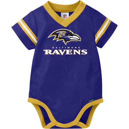 Baby Boys Baltimore Ravens Short Sleeve Mesh V-Neck Bodysuit