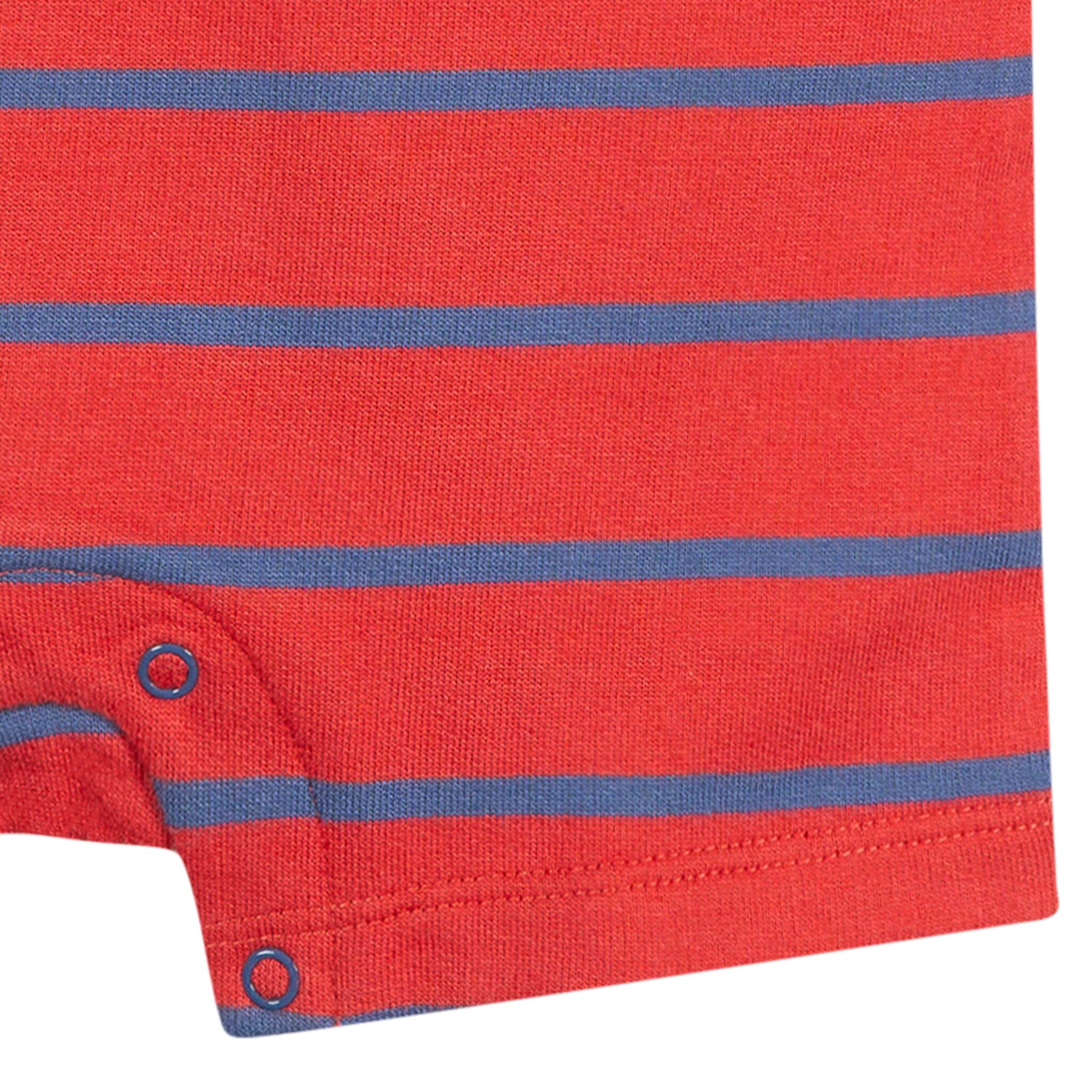 Baby Boys Red & Blue Collared Romper rompers Gerber® 
