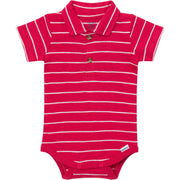 Baby Boys Red Stripes Polo Bodysuit Onesies Bodysuits Gerber® 