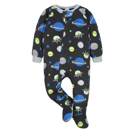 Baby Boys Space Fleece Footed Pajamas, 24M