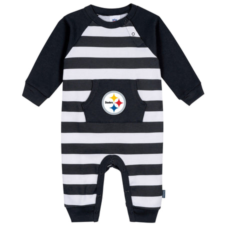 Baby Pittsburgh Steelers Football Romper with Pocket