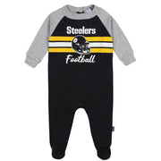 Baby Boys Pittsburgh Steelers Footed Pajamas Sleepwear NFL 