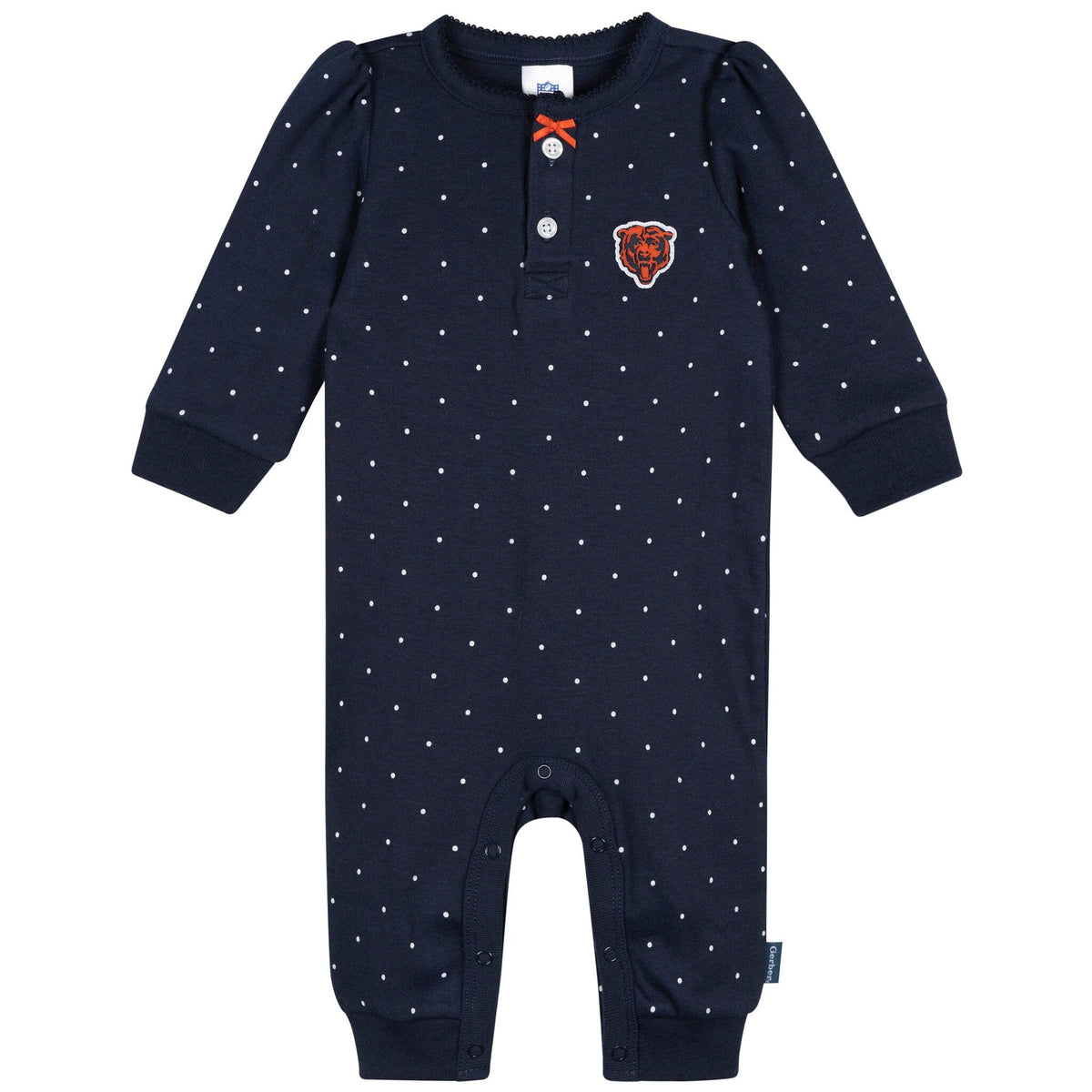Baby Girls Chicago Bears Footless Pajamas Sleepwear NFL 