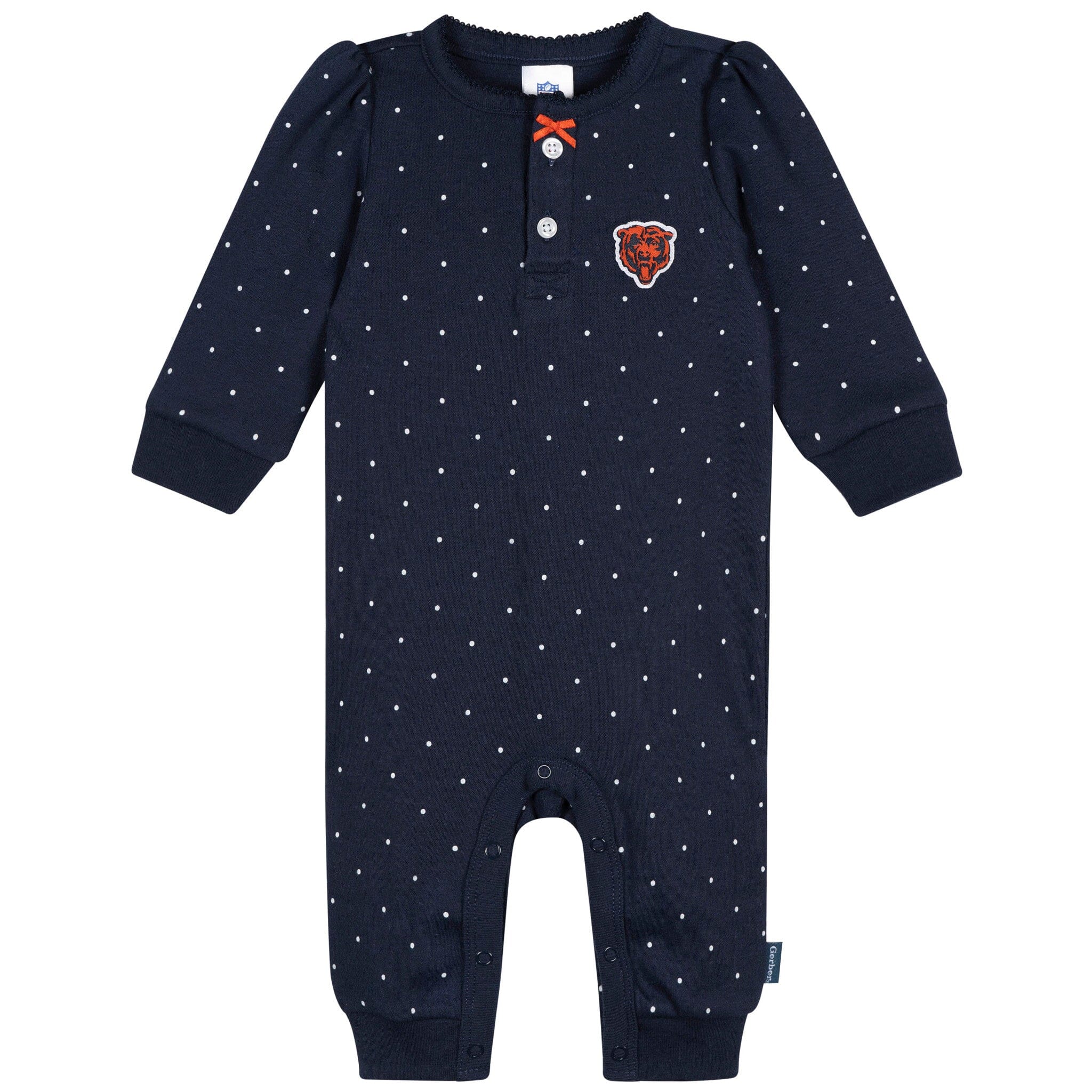 Baby Girls Chicago Bears Footless Pajamas Sleepwear NFL 