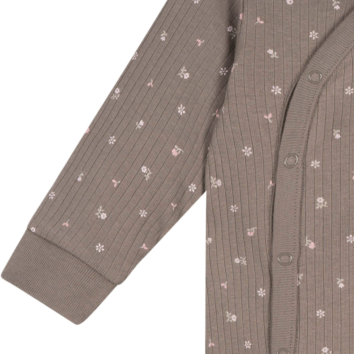 Baby Girls Brown Flowers Footless Pajamas Sleepwear Gerber® 